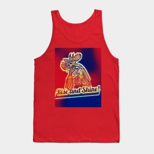 Rise and Shine!  Rooster with Large Comb Tank Top